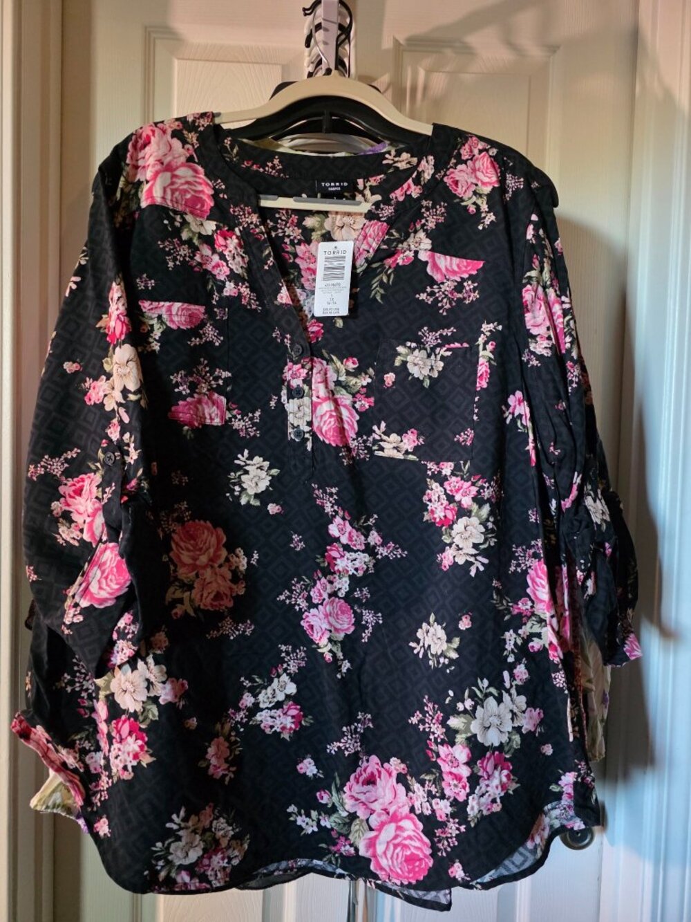 Torrid Red Floral Square-Neck Tank — 2X
